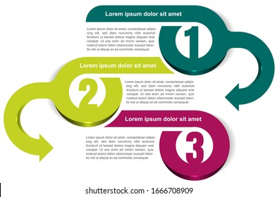 Vector background with three abstract choices concept.