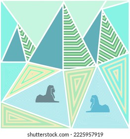 vector background for the three pyramids Suitable for walls, posters, and historical exhibitions interested in the ancient Egyptian civilization, designed in a modern and elegant way