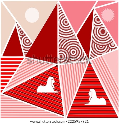 vector background for the three pyramids Suitable for walls, posters, and historical exhibitions interested in the ancient Egyptian civilization, designed in a modern and elegant way