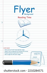 vector background topic reading time.eps
