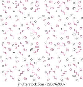 Vector background, with transparencies, pattern of different abstract shapes. Geometric forms. Modern pattern.