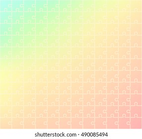 Vector background with transparent puzzle pieces