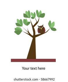 vector background with tree.