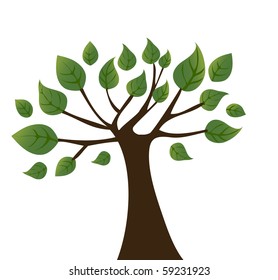 vector background with tree.