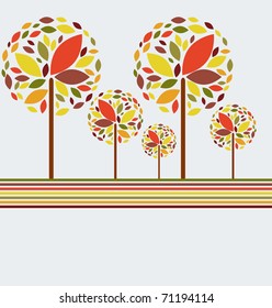 vector background with tree.