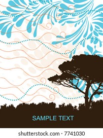 vector background with tree