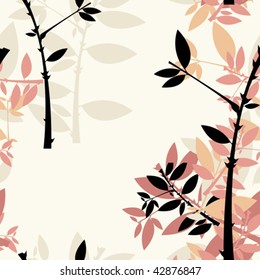 vector background with tree branches
