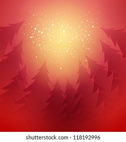 Vector background of trees