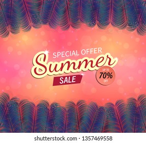 Vector Background and Trendy Summer Sale Banner. And music festivals and celebrations and parties. and Can be used as an illustration or as a backdrop

