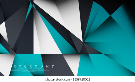 Vector Background Triangle Mosaic with a combination of blue, gray and white. Geometric illustration style with gradients and transparency.