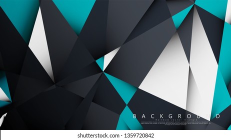 Vector Background Triangle Mosaic with a combination of blue, gray and white. Geometric illustration style with gradients and transparency.