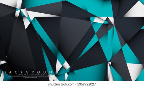 Vector Background Triangle Mosaic with a combination of blue, gray and white. Geometric illustration style with gradients and transparency.