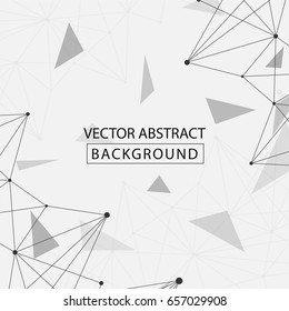 Vector background of triangles, for your business ideas. Minimalism chaotic illustration background. Concept of the science, chemistry, biology, medicine, technology.