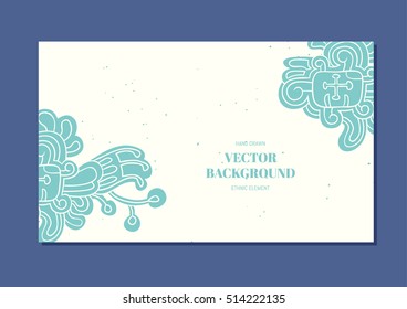 Vector background with tribal elements. Hand drawn ethnic illustration american indian ornamental composition