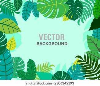 vector background tropical leaf nature green