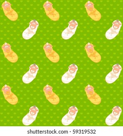 Vector background with Twin Baby