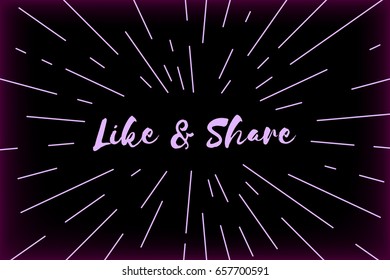 Vector background with typography design and sunburst