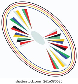 Vector Background of UEFA EURO with Colorful Abstract Design for European Football Championship