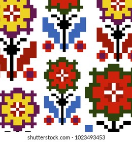 Vector background with Ukrainian national pattern