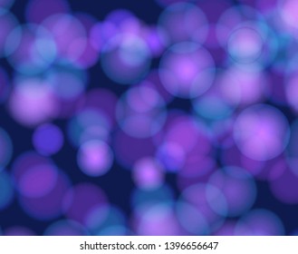 Vector Background, Underwater Abstract Lights, Bokeh Light Spots, Blue Color.