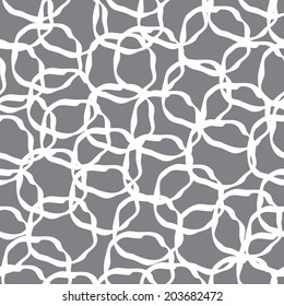 vector background, unusual seamless pattern with dark gray circle elements, geometric design, vector illustration
