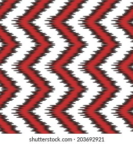 vector background, unusual seamless pattern with black; red and white elements, geometric design, vector illustration