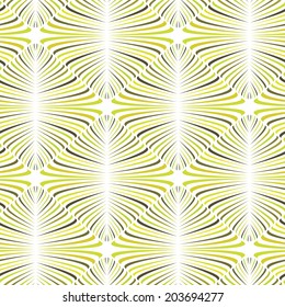 vector background, unusual seamless pattern with green; yellow and black elements, geometric design, vector illustration