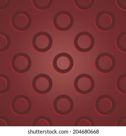 vector background, unusual seamless pattern with  red circle elements, geometric design, vector illustration