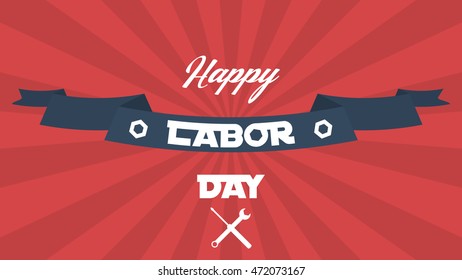Vector background for US Labor Day.