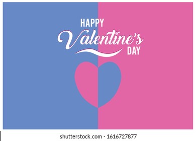 Vector background of a valentine greeting card with a pretty pink base