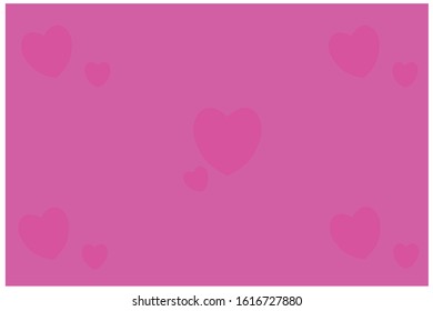 Vector background of a valentine greeting card with a pretty pink base