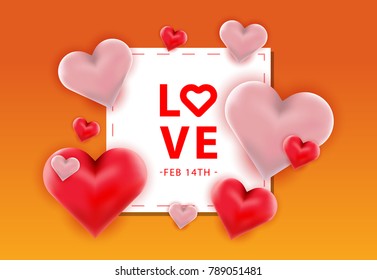 Vector background Valentines day