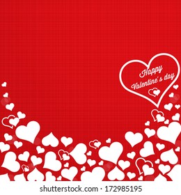 Vector background to Valentine's Day with hearts