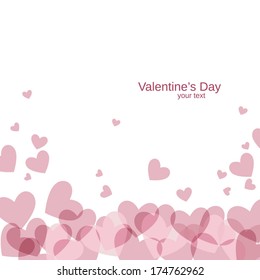 Vector background to Valentine's Day with hearts