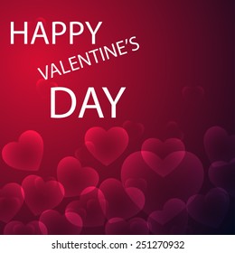 Vector background Valentine's Day with hearts.