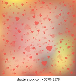 Vector background for Valentine's Day with hearts