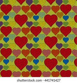 Vector background to Valentine's Day with hearts