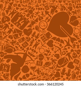 vector background of the Valentine's Day icons