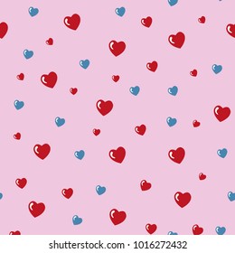 Vector background Valentine's Day pattern with hurts.