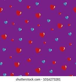 Vector background Valentine's Day pattern with hurts.
