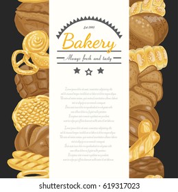 Vector background with various bakery products