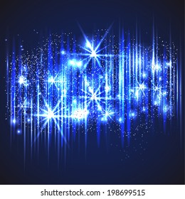 Vector background with various snowflakes. Abstract gentle illustration