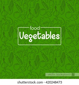 vector background vegetables