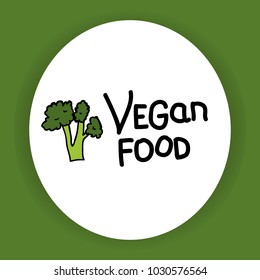 Vector background. Vegetarian food. Broccoli.Eps10.