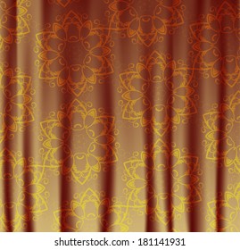 Fondo vectorial con cortina de terciopelo 