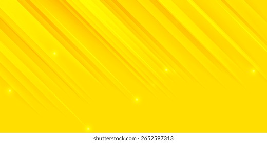 Plano de fundo vetorial com gradientes amarelos vibrantes e faixas diagonais brilhantes. criando uma aparência dinâmica e moderna. Ideal para tecnologia, energia ou projetos criativos como um banner da Web, slide de apresentação