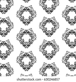 Vector background. Vintage ornament. Monogram