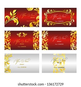 Vector background vintage, ornament for visiting card