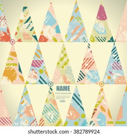 Vector background vintage style.Can bu use for covers, posters, flyers, banners with hand drawn textures and retro pattern design.