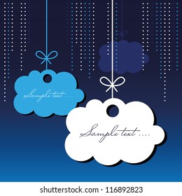 Vector background, Vintage web design, Cloudy background